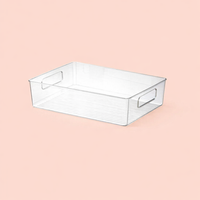 Clear Vertical File Organizer Desk, Transparent Desktop Document Holder Rack, See Through Book Storage for Office Workers