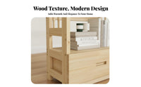clean contemporary Design Freestanding Shelf with Drawers Multi-Functional 6-Tier Shelving Tower with Drawers Large Capacity shelving unit for Children, Book Lovers, Apartment Dwellers, Living Room, Home Office, Bedroom, Hallway