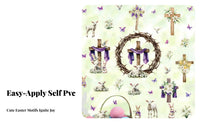39 Pieces Easter Cross Set PVC Material Religious Easter Self Cross and Lily Window decor for Kids, Families, Walls, Home