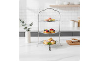 Dessert Display Stand with 3 Tiers Three-Tier silverTier Dessert Stand Freestanding for Hosts