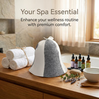 Sauna Hat for Men and Women with Thick Felt Material for Steam Room, Reusable Cap for Sessions, Lightweight Design for Extended Wear