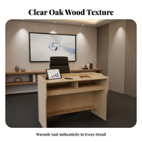 Solid Wood teacher's Podium Long-Lasting Wooden Lectern Sturdy Construction Classroom Presentation Desk Stable for Lecturers, Speaker S, School, Training Center, Lecture Hall, Conference Room