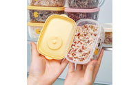 Stackable Design Rice Portioning Box Leakproof Seal Freezer Safe Meal Box Date Indicator Lid Kitchen Storage for Dieters, Office