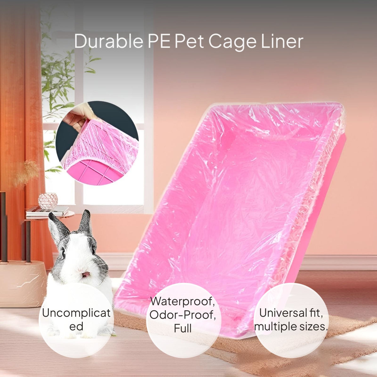 Elastic Pet Enclosure Film Liners for Small Animals