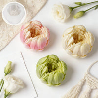 DIY Peony Bud Mold Reusable Peony Candle Mold Flexible Easy to Demold
