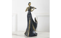 Violinist Vino Bottle Holder Tabletop Violin Vino Rack Sculptural Decor for TV Cabinet