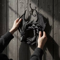 Dragon Wreath with Wing Textured Dragon Wreath Spooky for Bedroom