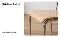 Wood and Metal Dining Chair Retro Aesthetic rustic design Chair with Wood Top Minimalist Design Household Furniture for Living Room, Study, Kitchen