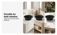 Silicone Cold Facial Bath Bowl Foldable Design Cold Facial Bath Bowl Ribbed Sides Skincare Tool
