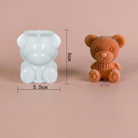 Baby Food Grade Material Silicone Ice Tray, Cute Bear Shaped Novelty Ice for Coffee, Easy to Demould and Easy Release, Single Piece DIY Design