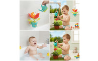 Rotating Flower Bath Toy Interactive Bath Toy with Watering Can Multicolor Plastic for Bathtub