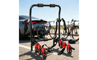 Black Rear-Mounted Bike Rack Red Plastic Car Bike Rack Securing Straps Cycle Carrier Padded Contact Points