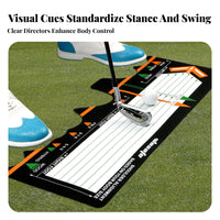 Golf Stance Ion Mat Easy to Use Stance Position Ment Portable Golf Swing Position Ment Mat for Beginners, Golfers, Home, Driving Range, Outdoor
