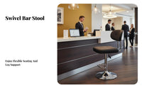 Sturdy Base Adjustable rotating Stool with Armrests Built-in Footrest Adjustable Pedestal Seat with Armrests Modern Design tavernstool for Receptionists, Business Owners, Reception Desk, Kitchen, Home, Dining Room