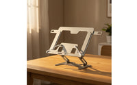 Metal Book Rest Foldable Book Stand with Base Ergonomic Holder for Readers, Students, Desk, Office