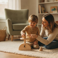 Toy Fruit Scale Natural Wooden Toy Scale Educational for Young Children