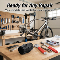 Bike Sprocket Remover Tool, Flywheel Chain Sprocket Remover, Bike Cassette Removal Tool Kit, Sprocket Remover for Mountain Bike