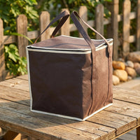 Travel Bag and Cool Bag for Food Delivery, Foldable Shopping Bags with Aluminum Foil Lining and Front Pocket, Party Food Delivery Bag, 1 Pack