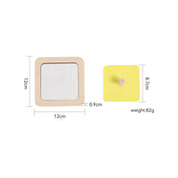 Sensory Wooden Mirror with Knob Interactive Montessori Mirror Toy Child-Friendly for Baby