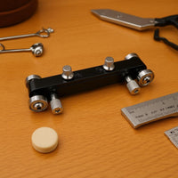 Aluminum Alloy Nut and Saddle Sanding Jig Knurled Knobs Adjustable Guitar Sanding Jig Stainless Steel Guitar Nut Sander End Rollers for Home Workshop