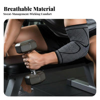 Knitted Elbow Sleeve Non-Slip Sports Elbow Pad High Compression Arm Sleeve for Men, Fitness Enthusiasts, Basketball, Biking, Weightlifting