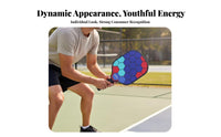 Paddle Racket Lightweight Printed Paddle Racket Comfort Grip for Beginners, All Skill Levels, Outdoor Court, Recreational Play, Sports Club