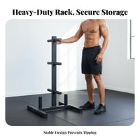 Fixed Barbell Rack Space Saving Design Barbell Storage Stand Sturdy Construction Bar Storage Rack