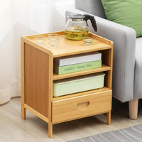 Space-Saving Design Multi-Compartment End Table Spacious Tabletop Nightstand Modern Design Small Cabinet Easy to Assemble for Apartment Dwellers, Students, Homeowners, Living Room, Bedroom, Study