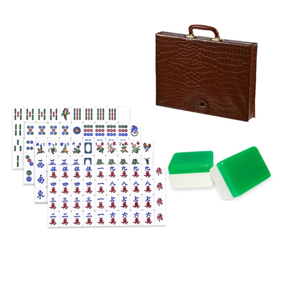 160 Tiles Acrylic Crystal Mahjong Tiles Stylish Design Acrylic Mahjong Tile Set and Shockproof for Family Gatherings