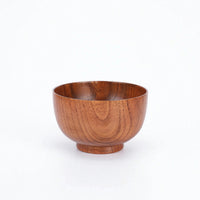 Wooden Bowl with Pedestal Smooth Footed Wooden Bowl Rustic for Home Dining