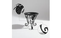 Round Metal Plant Stand Black Metal Plant Stand Indoor Decorative for Tabletop, Desk