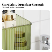Adhesive Surface surfaceMount Organizer Multifunctional Ribbed Container Drill Installation Home Organization for Renters, Vanity Area, Cacontaineret