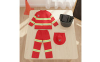 With Accessories Kids Fireman Uniform Educational Firefighter Costume Set Reflective Stripes Children's Apparel for Halloween, Parties