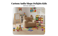 Soft Fuzzy Texture Soft-Textured Beanbag Chair with Ears Removable and Washable Cover Toddler Sofa Skin-Friendly Material children's Furniture Side Storage Pocket for Toddlers, Girls, Babies, Reading Corner, Playroom, Nursery, Living Room