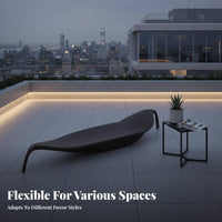 Rattan design foliageShaped Chaise Weather Resistant Outdoor Furniture Thick padding Sun Lounger Ergonomic Shape for Hotel Owners, Homeowners, Adults, pool area, lodge, Garden, Sunbathing