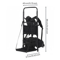 Outdoor Transport Pack Frame Padded Waist Support Hiking Carry Frame Heavy Duty Outdoor Gear for Hunting, Camping