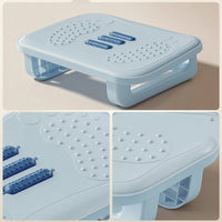 Foot Stool with Textured Platform Foldable Folding Foot Stool Plastic Footrest Non-Slip Footstool Collapsible for Office Workers