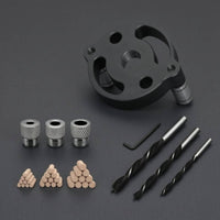 Vertical Drilling Drill Positioning Jig Adjustable Furniture Drill Guide Precision Wood Board Jig Anodized for Woodworkers