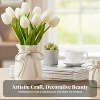 Flower Vase Lightweight Nordic Design Flower Pot for Desktop, Living Room, Bookshelf