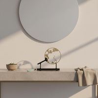 Crane Decor Creative Design Fan Crane Ornament Gift Idea for Entryway, Living Room, Model Home