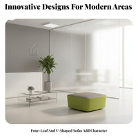 Curved Sectional Couch Modern Design Reception Sofa distinctive Shape Commercial Furniture for Parents, Business Visitors, Waiting Room, Lobby, Lounge Area