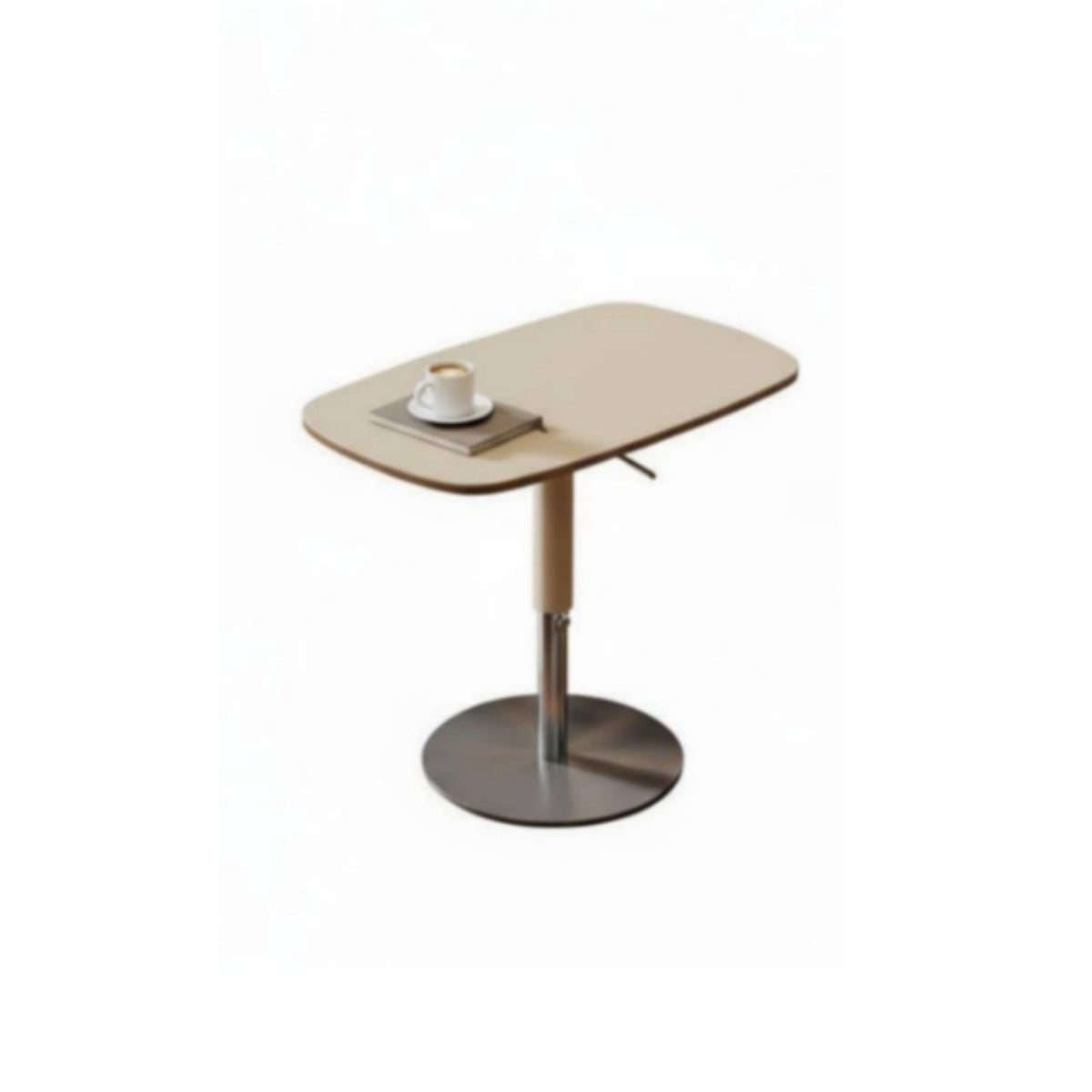 Multi-Functional Adjustable C-Table Space-Saving Household Furniture Waterproof Surface Vintage Inspired for Apartment Dwellers, Telecommuting Workers, Sofa Side, Living Room, Small Areas, Home Office