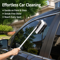Aluminium Alloy Car Wash Brush 122cm Long Handle Soft Bristle Car Cleaning Brush