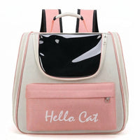 Cat Backpack and Dog Backpack with Transparent Window, PVC Material Small Pet Carrier for Small Dogs, Portable Breathable Outdoor Pet Carrier