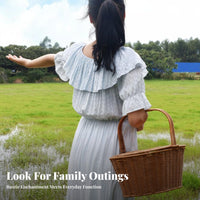 Imitation Rattan Handbasket Woven and design Shopping Basket With Carrying Handles