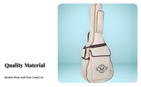 Double Shoulder Straps 41 Inch Acoustic Guitar Bag Thick Padding Folk Guitar Carrying Bag Multiple Storage Pockets for Travel, Gigs