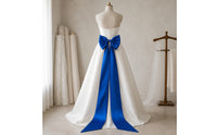 Wedding Dress Sash Glossy Bridal Waist Sash Draping Drape Long Tie Belt for Brides