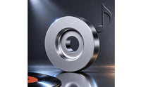 Recessed Channel 45 RPM Adapter Machined Metal Aluminum Vinyl Adapter Polished Finish Audio Accessory Round Circlet