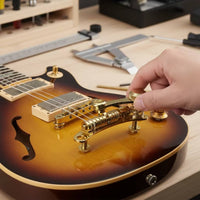 Roller Saddle Bridge Zinc Alloy Tremolo Bridge Easy to Install String Anchor Tailpiece for Guitarists