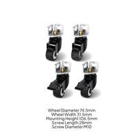 4 Pieces Angle-Angle-Steel Wheel Bracket Easy to Install L-Bracket Casters Heavy Duty Caster Wheel for Garage